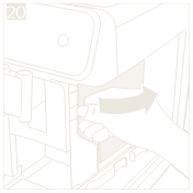 Open de servicedeur nadat u het waterreservoir hebt verwijderd