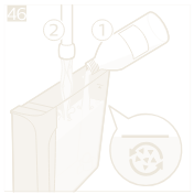 Ajoutez du détartrant et de l’eau jusqu’à Calc / Clean