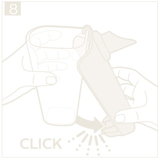 Press the bottom into place until it clicks.