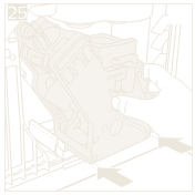 Slide the brew group along its side rails
