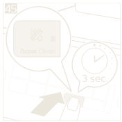 Maintenez AquaClean enfoncé pendant 3 secondes pour lancer l’activation